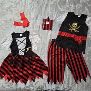 Nwt Halloween Pirate Costumes Bundle for siblings